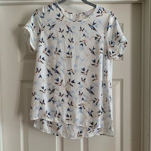 DR2 blouse with bird print